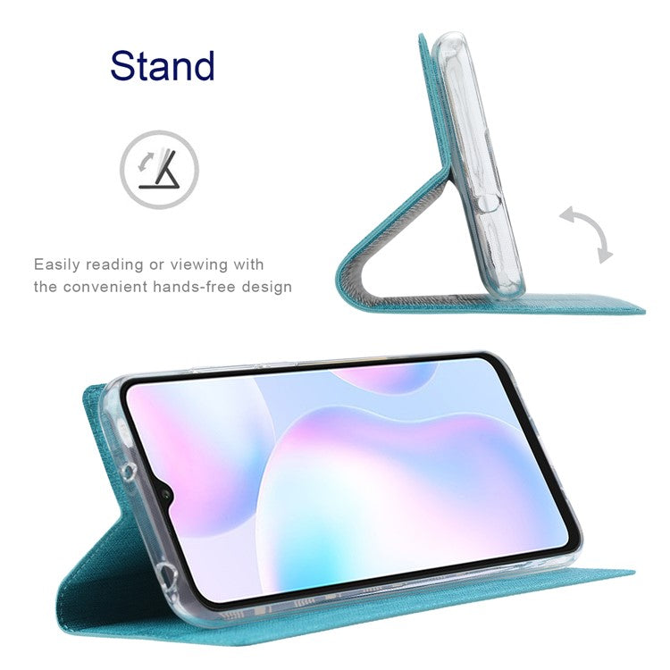 VILI DMX Cross Texture Leather Stand Case Cover with Card Holder for Asus Zenfone 8 (ZS590KS/ZS673KS) - Blue