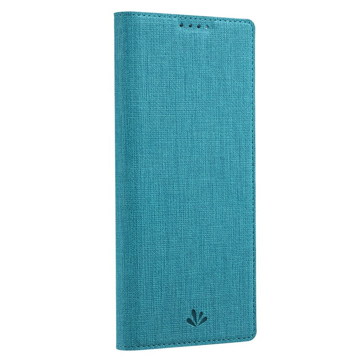 VILI DMX Cross Texture Leather Stand Case Cover with Card Holder for Asus Zenfone 8 (ZS590KS/ZS673KS) - Blue