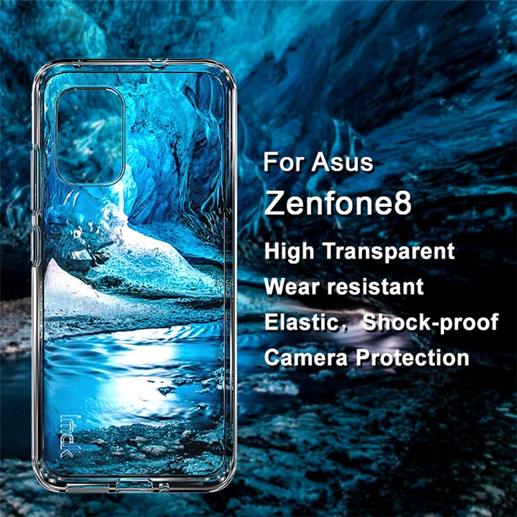 IMAK UX-5 Series Full Body Shockproof and Scratch Crystal Transparent Soft TPU Case Cover for Asus Zenfone 8  - ZS590KS