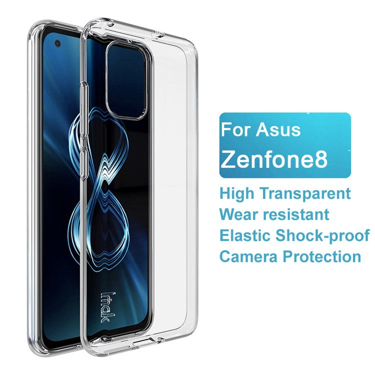 IMAK UX-5 Series Full Body Shockproof and Scratch Crystal Transparent Soft TPU Case Cover for Asus Zenfone 8  - ZS590KS