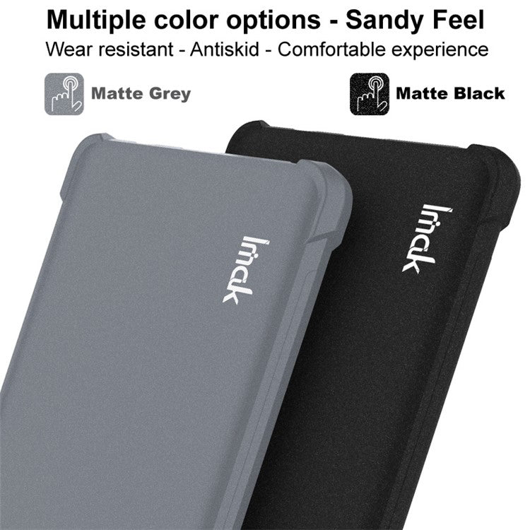 IMAK Matte Series Airbag Reinforced Corners TPU Phone Case with Screen Protector for Asus ROG Phone 5 / 5s - Matte Black