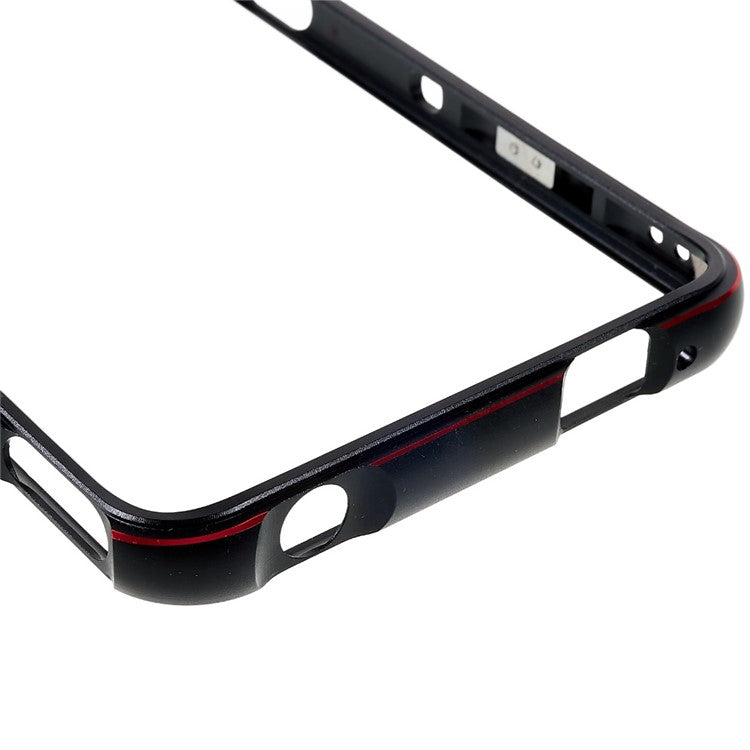 For Asus ROG Phone 6 5G / Phone 6 Pro 5G Shockproof Metal Bumper Frame Anti-wear Raised Edge Protection with Camera Lens Cover - Black / Red