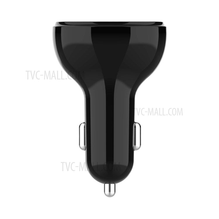 C02 Digital Display Type-C and Dual USB Ports Car Charger