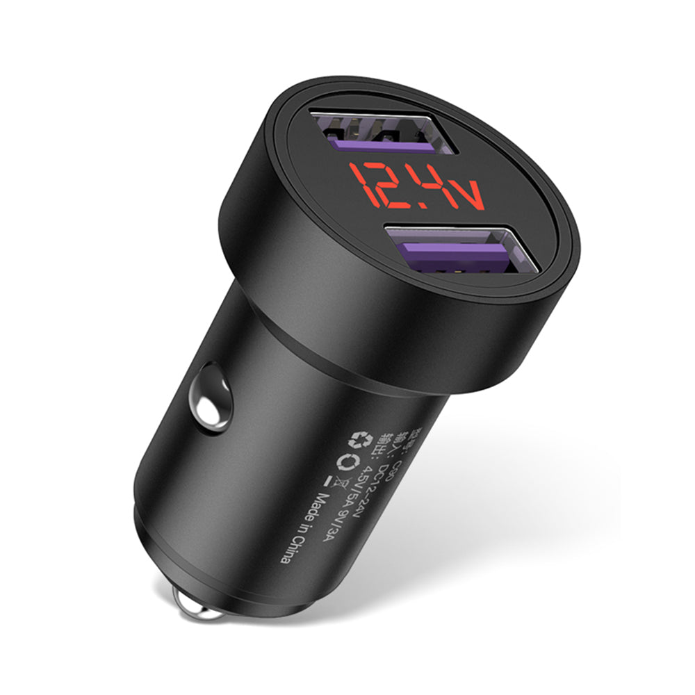 KUULAA Portable QC 3.0 Dual USB Fast Charging Cigarette Lighter Car Charger
