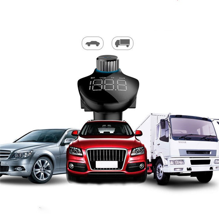 B15 Dual USB Car Charger Bluetooth MP3 Aux/TF/U-disk Music Player Voltage Detection Phone Charging Adapter