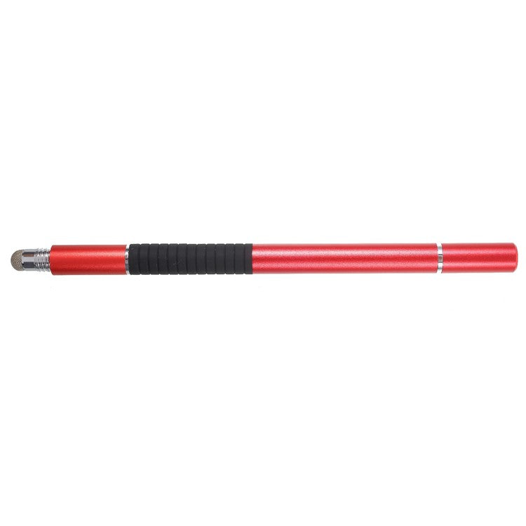 3-in-1 Touch Screen Stylus Pen + Drawing Pen + Ball Point Pen for iPhone iPad Samsung etc. - Red