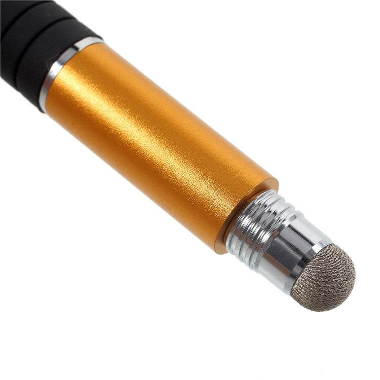 3-in-1 Touch Screen Stylus Pen + Drawing Pen + Ball Point Pen for iPhone iPad Samsung etc. - Gold