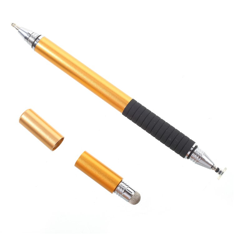 3-in-1 Touch Screen Stylus Pen + Drawing Pen + Ball Point Pen for iPhone iPad Samsung etc. - Gold