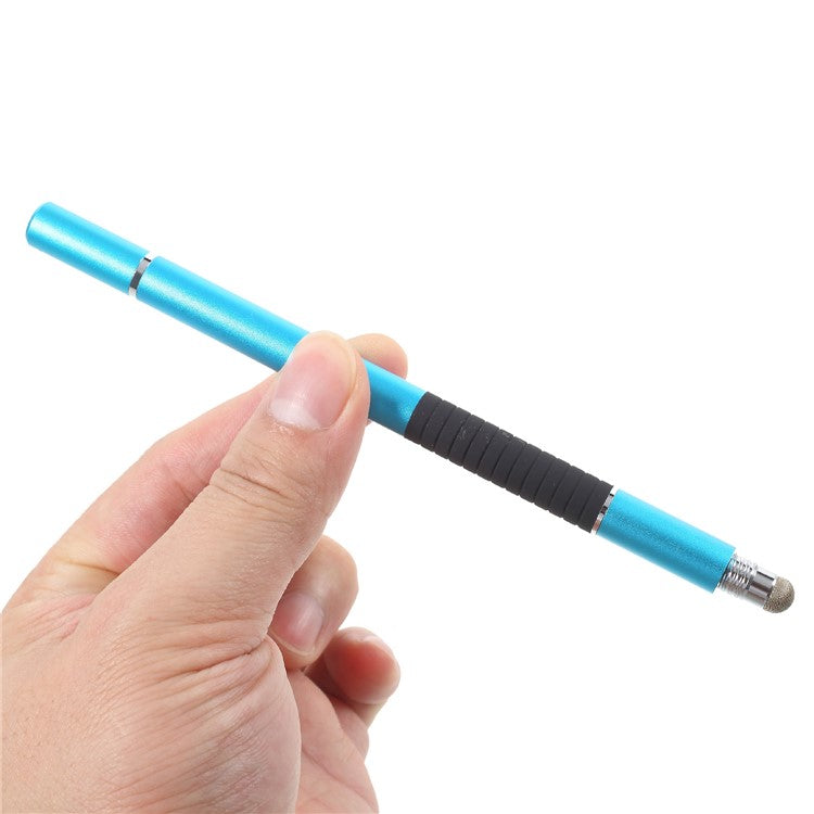 3-in-1 Touch Screen Stylus Pen + Drawing Pen + Ball Point Pen for iPhone iPad Samsung etc. - Baby Blue