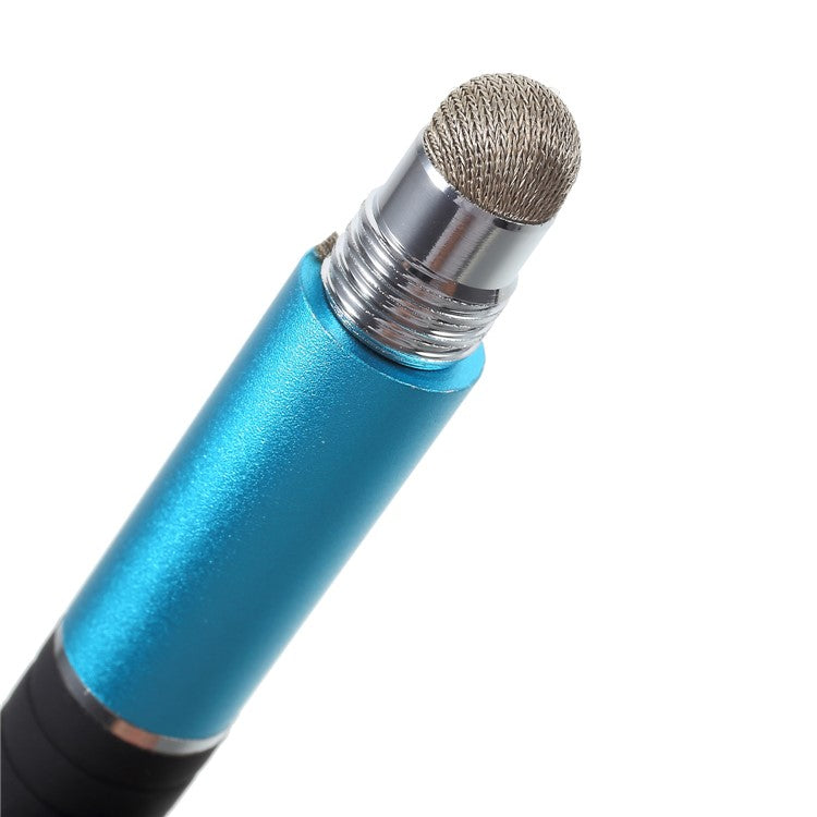 3-in-1 Touch Screen Stylus Pen + Drawing Pen + Ball Point Pen for iPhone iPad Samsung etc. - Baby Blue