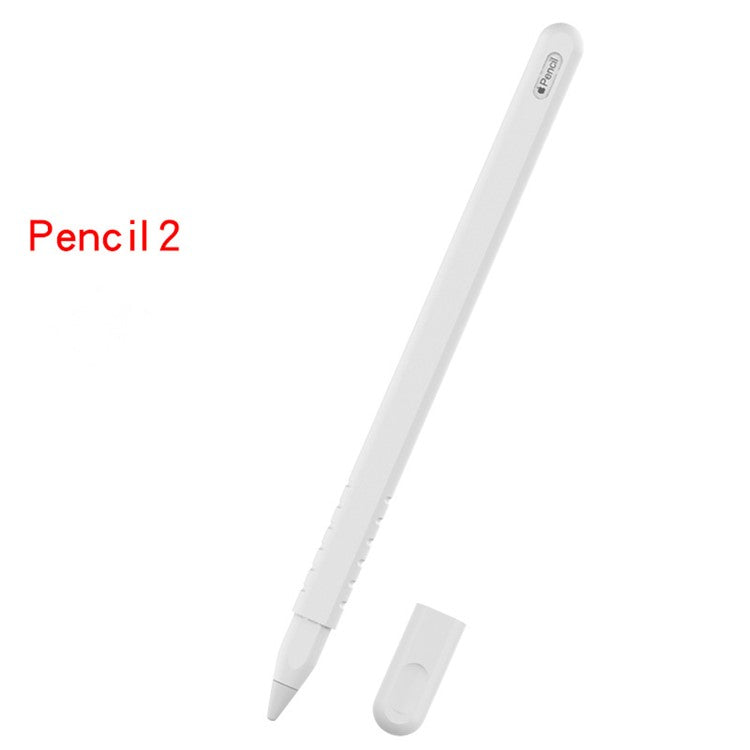 Anti-slip Silicone Cap Holder Protective Nib Cover for Apple Pencil (2nd Generation) - White