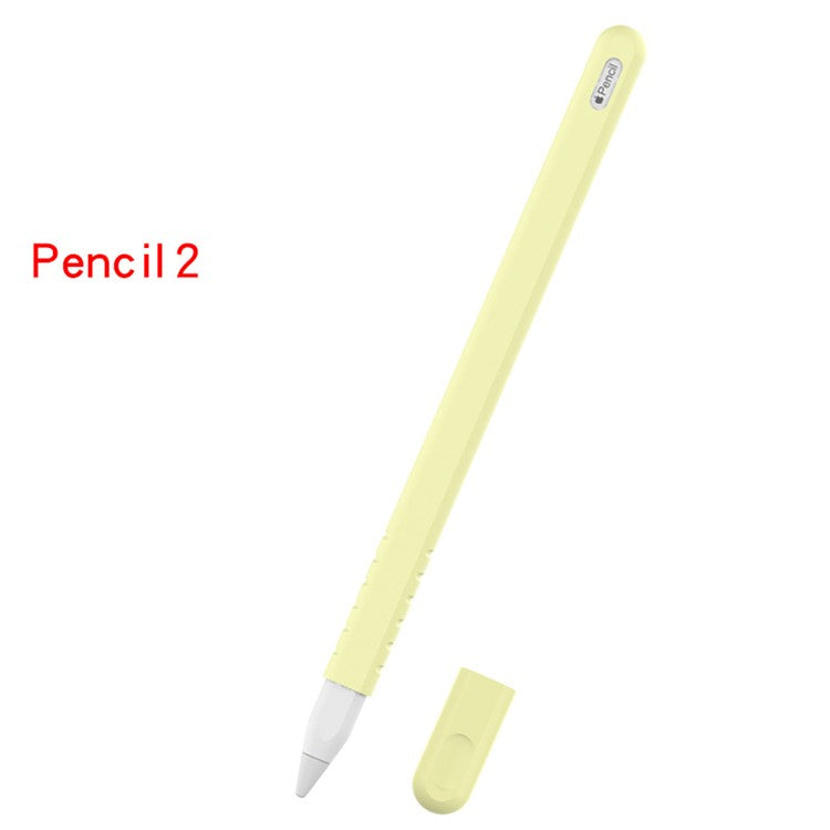 Anti-slip Silicone Cap Holder Protective Nib Cover for Apple Pencil (2nd Generation) - Yellow