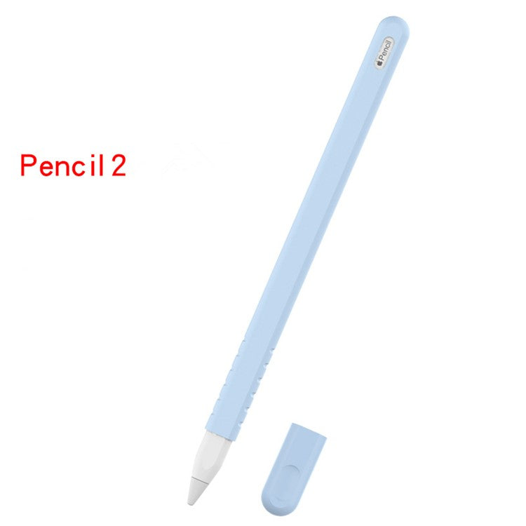 Anti-slip Silicone Cap Holder Protective Nib Cover for Apple Pencil (2nd Generation) - Sky Blue