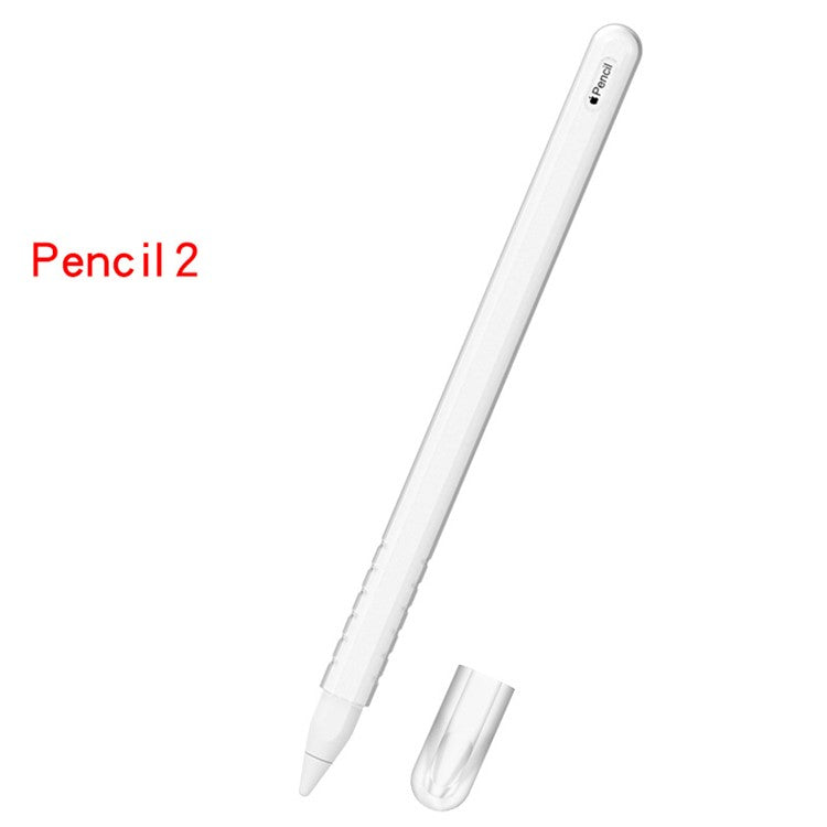Anti-slip Silicone Cap Holder Protective Nib Cover for Apple Pencil (2nd Generation) - Transparent