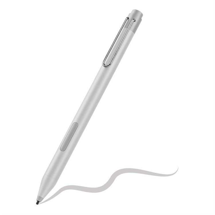 P303 For Microsoft Surface Pro 4 / 5 / 6 / Go 2 Stylus Pen High Sensitive 1024 Pressure Level Drawing Writing Active Capacitive Pen - Bright Silver