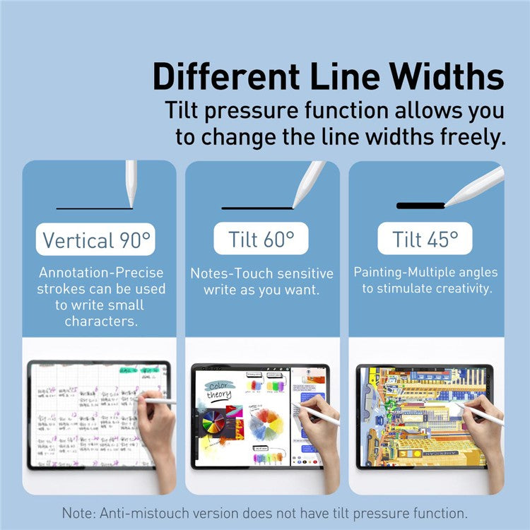 2Pcs BASEUS Smooth Writing Capacitive Stylus Tips Replacement for Apple Pencil 1st / 2nd Gen White