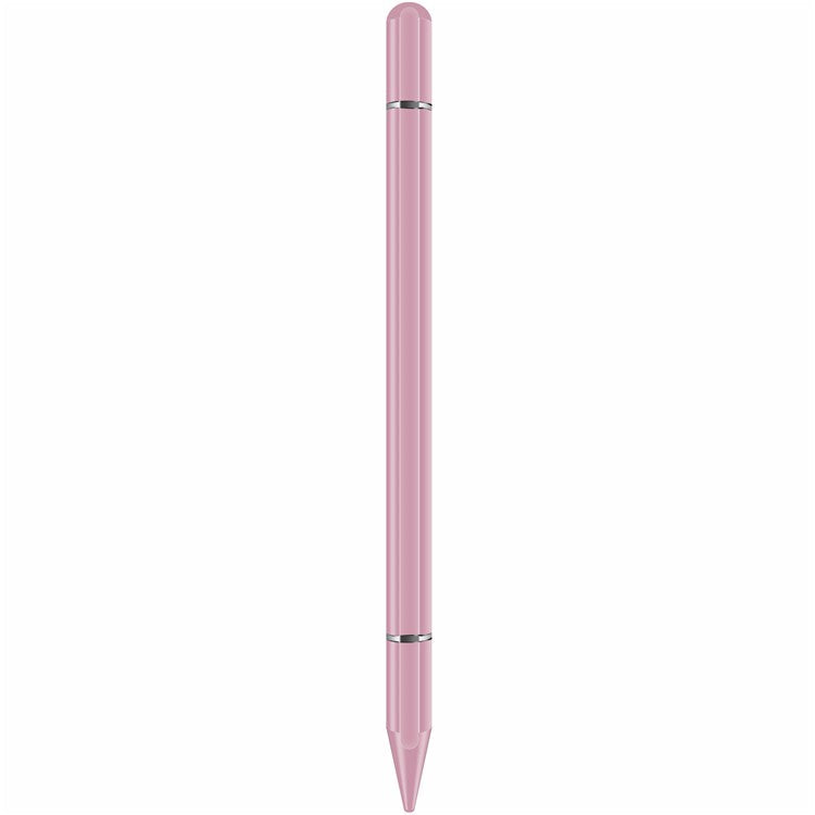 JB06 2 in 1 Nano Conductive Cloth Head + Disc Stylus Magnetic Adsorption Passive Touch Screen Pen for Cell Phone Tablet - Pink
