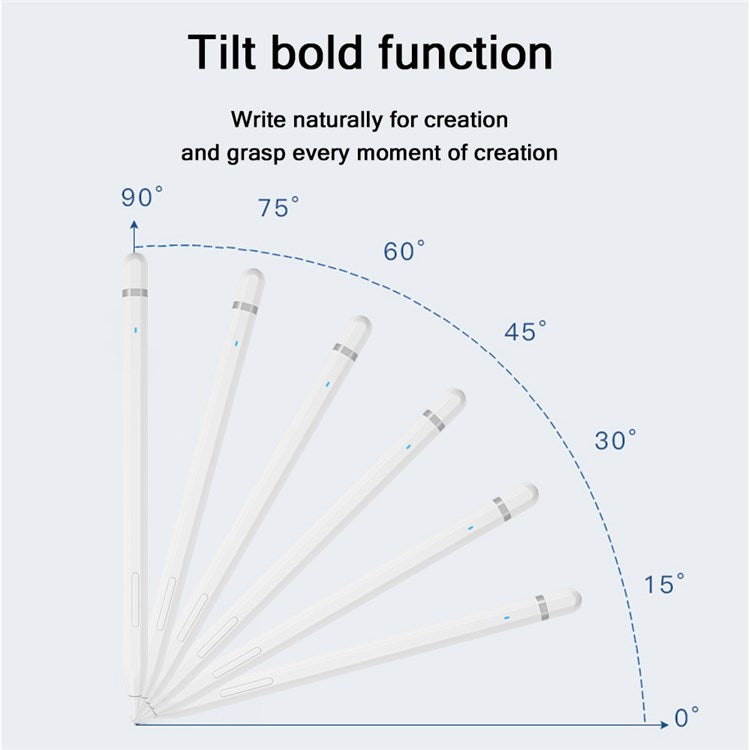 JD50 For iPad (2018 and Later) Active Capacitive Tablet Stylus Pen Magnetic Adsorption Palm Rejection Tilt Sensitivity Stylus Pen
