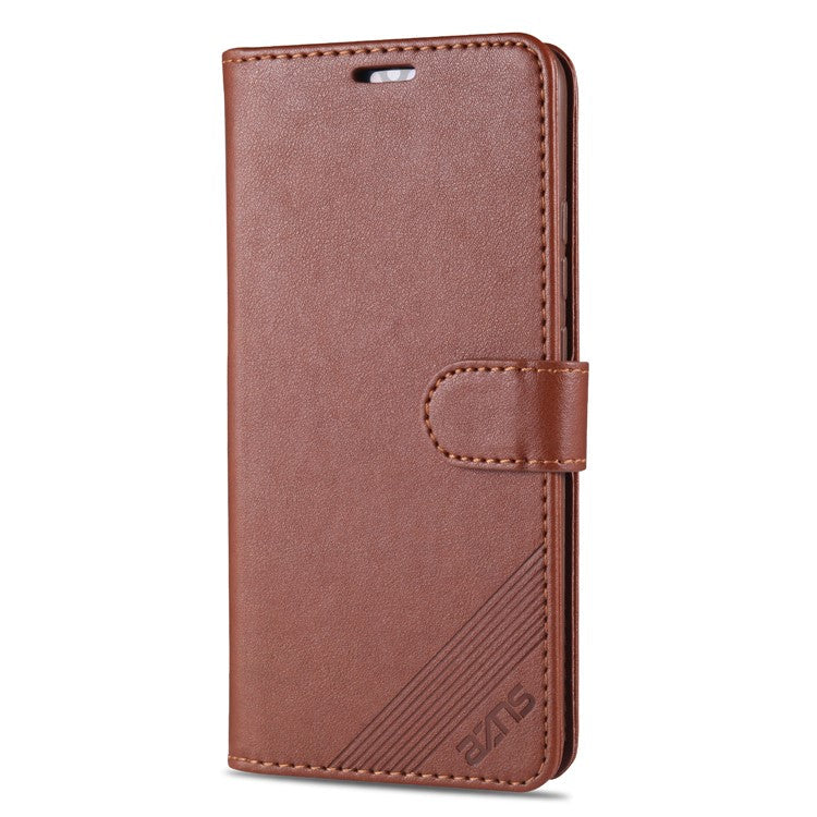 AZNS PU Leather with Wallet Mobile Shell for vivo V17/Y9s - Brown