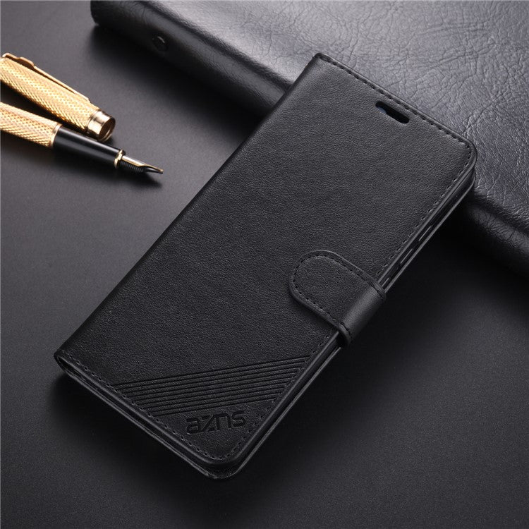 AZNS PU Leather with Wallet Mobile Shell for vivo V17/Y9s - Black