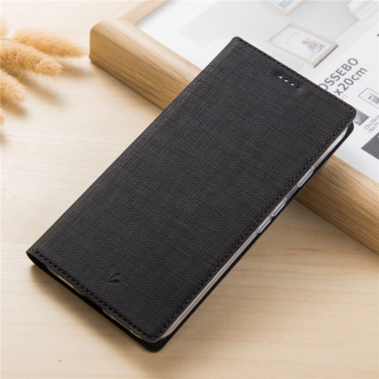 VILI DMX Cross Texture Stand Leather Case with Card Slot for Huawei Honor 9X (Global Version)/9X Premium - Black