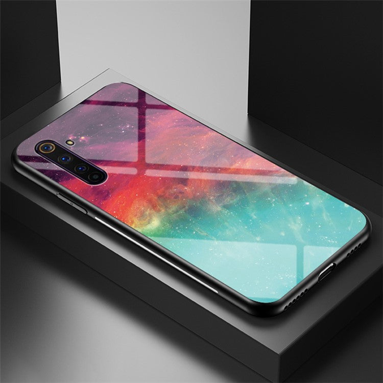 Starry Sky Pattern Tempered Glass + PC + TPU Combo Shell for Realme 6 Pro - Color Sky