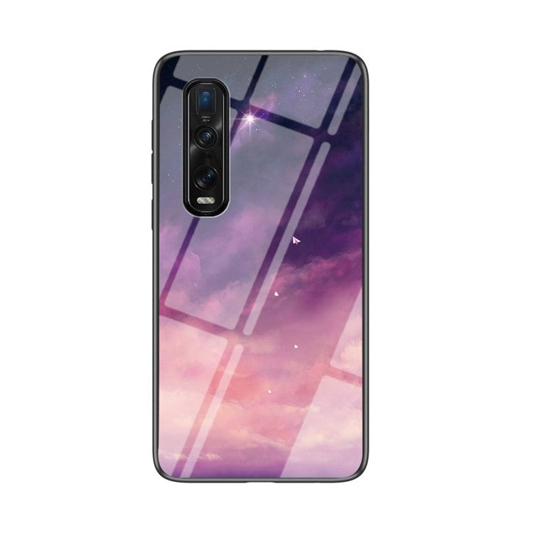 Starry Sky Tempered Glass + PC + TPU Protection Case for Oppo Find X2 Pro - Fantasy Sky