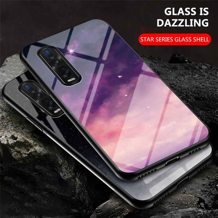 Starry Sky Tempered Glass + PC + TPU Protection Case for Oppo Find X2 Pro - Fantasy Sky