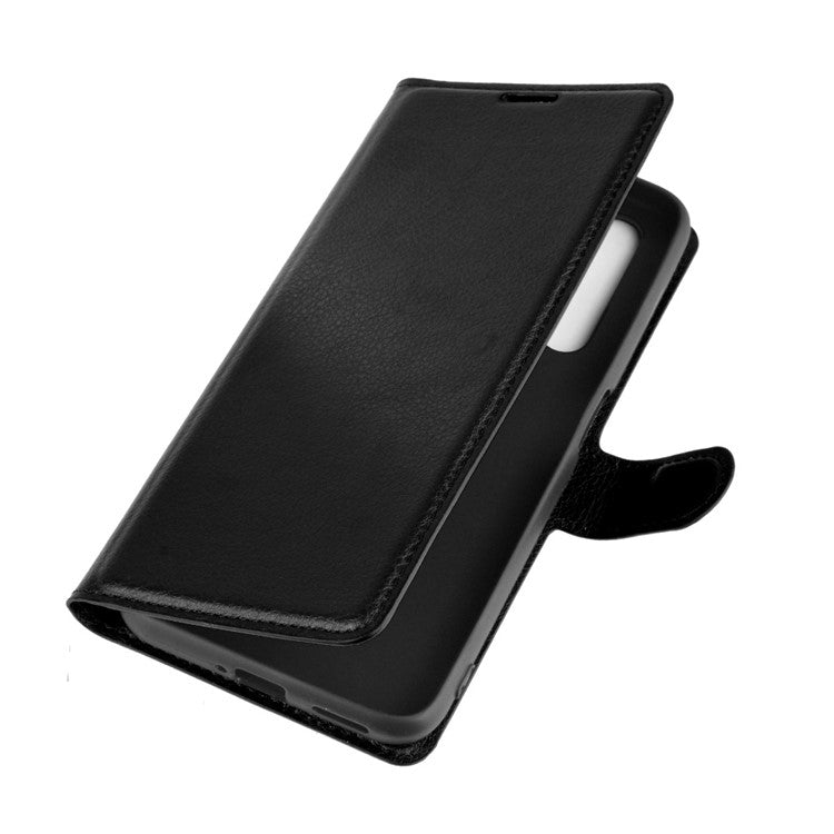 Litchi Texture Wallet Leather Shell for Realme X50 5G - Black