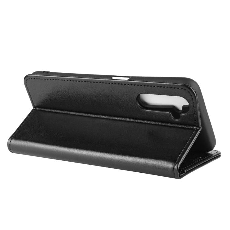Crazy Horse with Wallet Cool Leather Stand Case for Realme 6 - Black