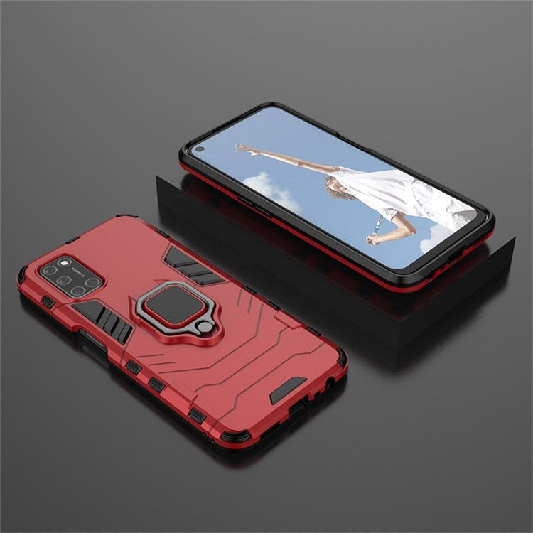 Ring Holder Kickstand PC + TPU Shell for Oppo A52/A72/A92 - Red