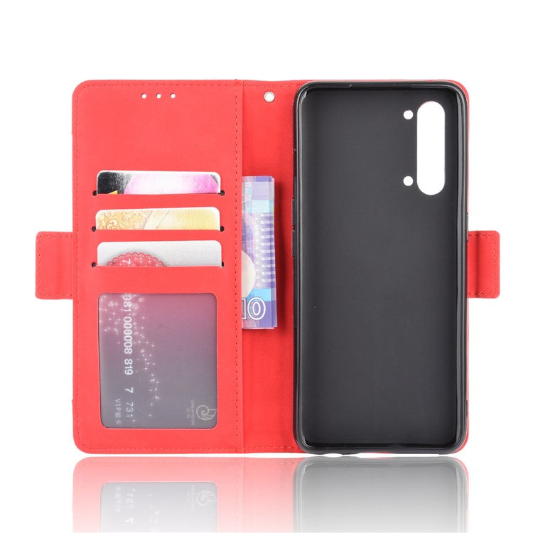 Wallet Leather Phone Case with Multiple Card Slots for Oppo Find X2 Lite/Reno3 5G - Red
