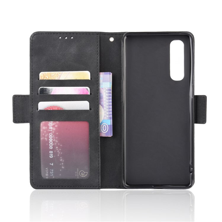 Wallet Leather Phone Case with Multiple Card Slots for OPPO Find X2 Neo / Reno3 Pro 5G (Chinese Edition) / Reno3 Pro (European Edition) - Black