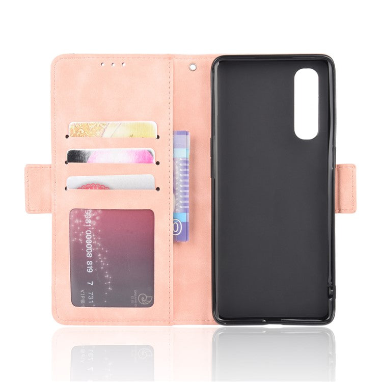 Wallet Leather Phone Case with Multiple Card Slots for OPPO Find X2 Neo / Reno3 Pro 5G (Chinese Edition) / Reno3 Pro (European Edition) - Rose Gold