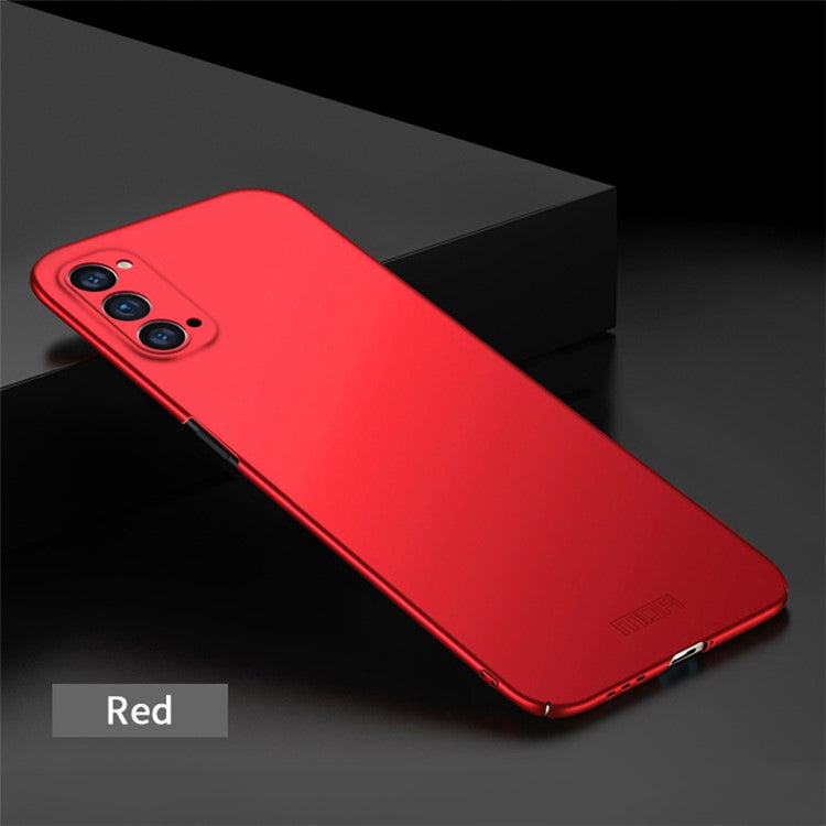 MOFI Shield Matte Plastic Stylish Back Protector Shell for Oppo Reno4 Pro 4G - Red