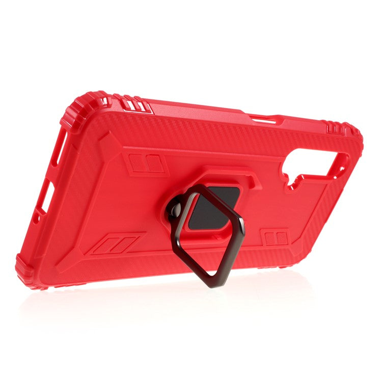 Finger Ring Kickstand Anti-drop TPU Protective Cover for Realme X50 5G - Red