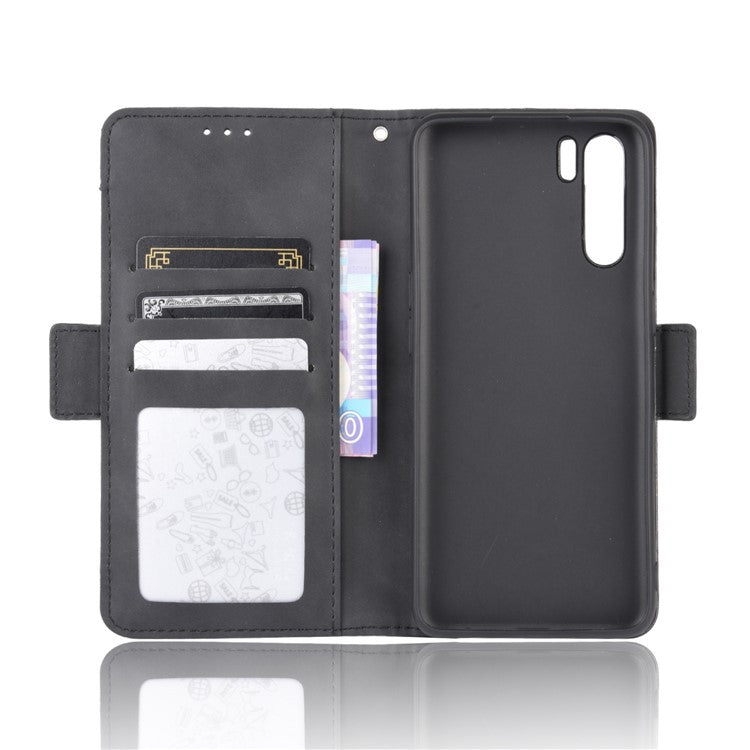 Multiple Card Slots Wallet Leather Protective Cover for OPPO A91 / OPPO F15 / OPPO Reno3 (Southeast Asian Version) - Black