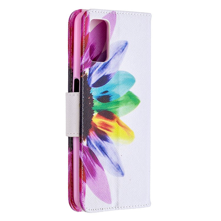 Pattern Printing Leather Wallet Case for OPPO A72/A52/A92 - Colorful Petals