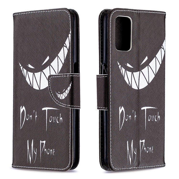 Pattern Printing Leather Wallet Case for OPPO A72/A52/A92 - Do not Touch My Phone
