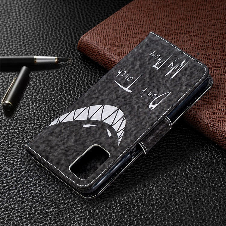 Pattern Printing Leather Wallet Case for OPPO A72/A52/A92 - Do not Touch My Phone