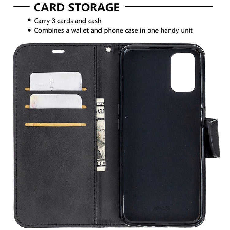 Leather Stand Case with Card Slots for OPPO A72/A52/A92 - Black
