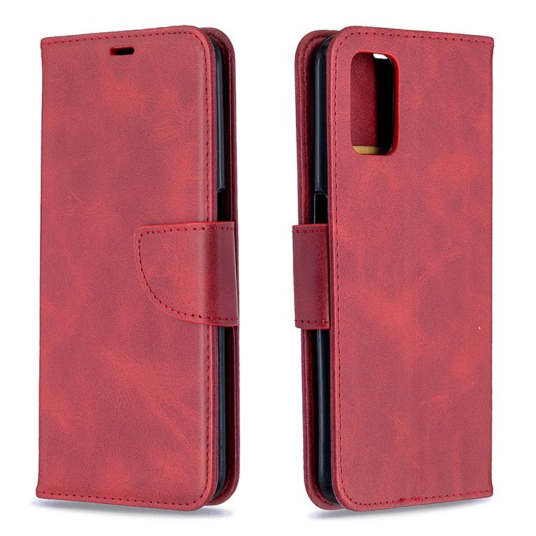 Leather Stand Case with Card Slots for OPPO A72/A52/A92 - Red