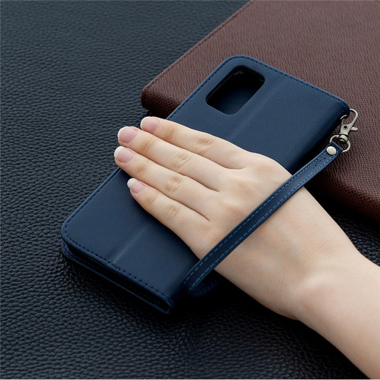 Leather Stand Case with Card Slots for OPPO A72/A52/A92 - Blue