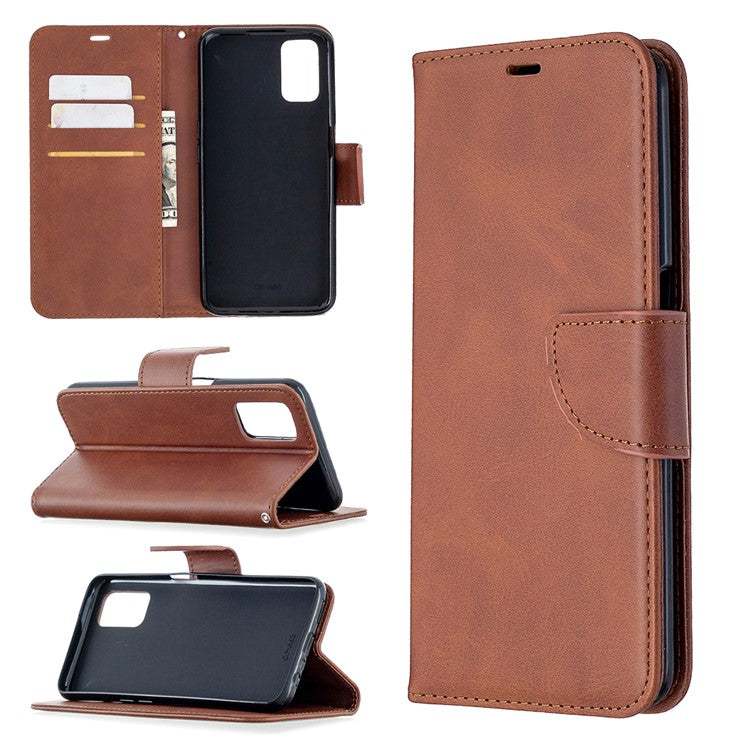 Leather Stand Case with Card Slots for OPPO A72/A52/A92 - Coffee