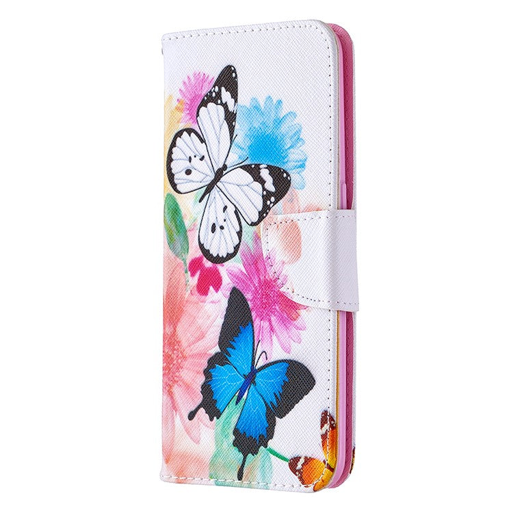 Pattern Printing Leather Wallet Shell Case for OPPO A31 (2020)/A81 - Vivid Butterflies