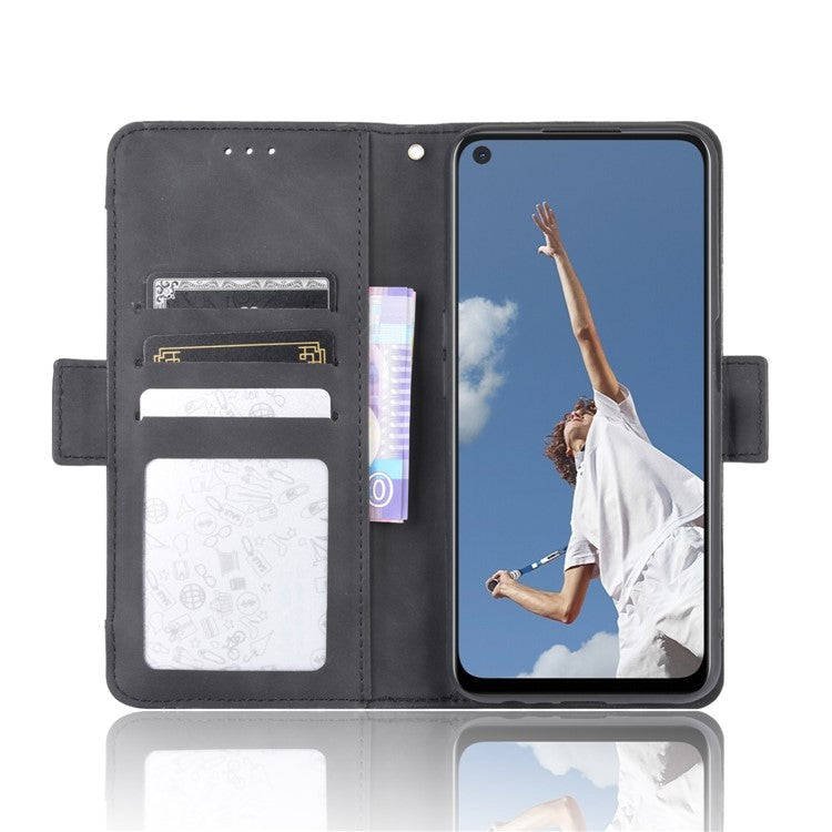 Wallet Stand Flip Leather Protective Case for OPPO A52/A72/A92 - Black