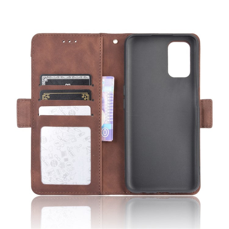Wallet Stand Flip Leather Protective Case for OPPO A52/A72/A92 - Brown