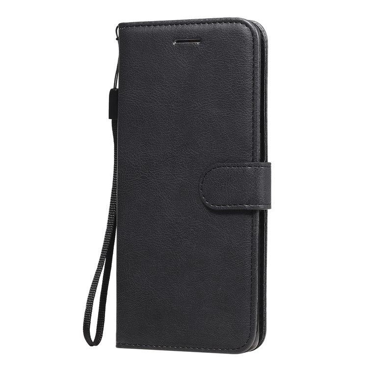 KT Leather Series-2 Solid ColorWallet Stand Leather Shell with Strap for Oppo Reno3 Pro 5G / Find X2 Neo (Overseas Version) - Black