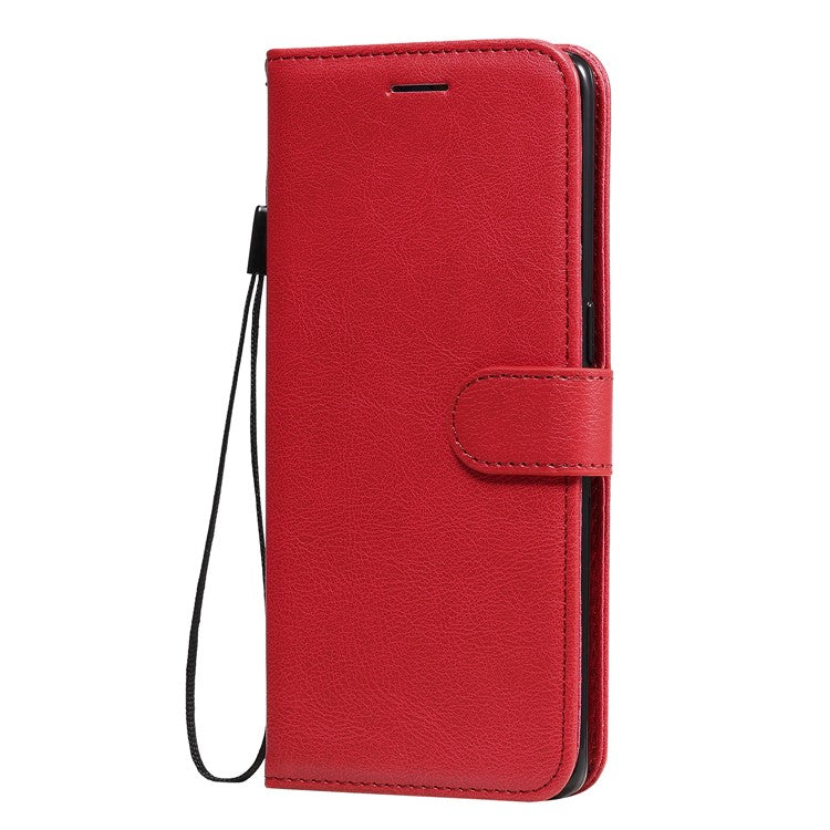 KT Leather Series-2 Solid ColorWallet Stand Leather Shell with Strap for Oppo Reno3 Pro 5G / Find X2 Neo (Overseas Version) - Red