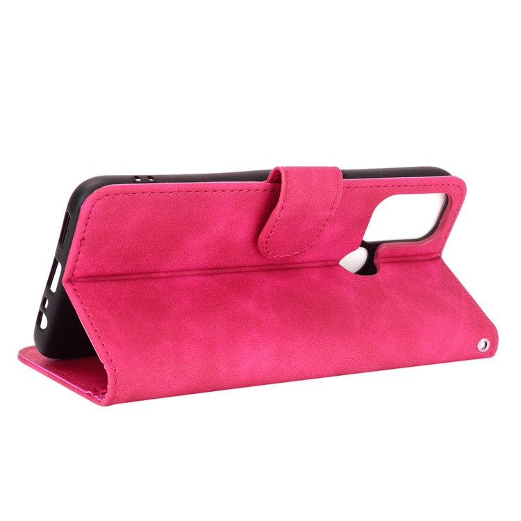 Silky Touch Leather Wallet Case for OPPO A53 (2020)/A32 (2020) - Rose
